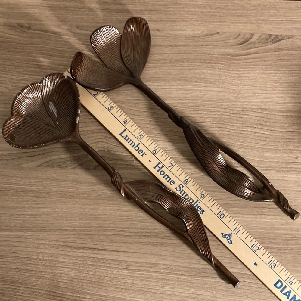 Michael Aram tulip servers brown enamel - Picture 7 of 14